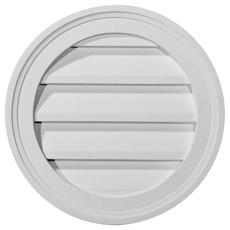 Ekena Millwork Round Gable Vent Louver, Functional, 12"W x 12"H x 1 1/8"P GVRO12F